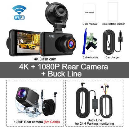 UltraView DashCam Pro 4K – Front & Rear WiFi Car Camera