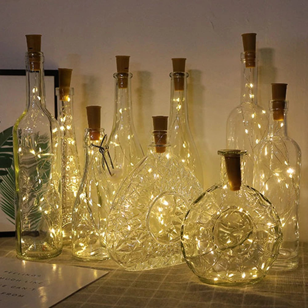 GlowCork 10-Pack – Fairy Bottle Lights | Battery-Operated | Wedding & Party Décor