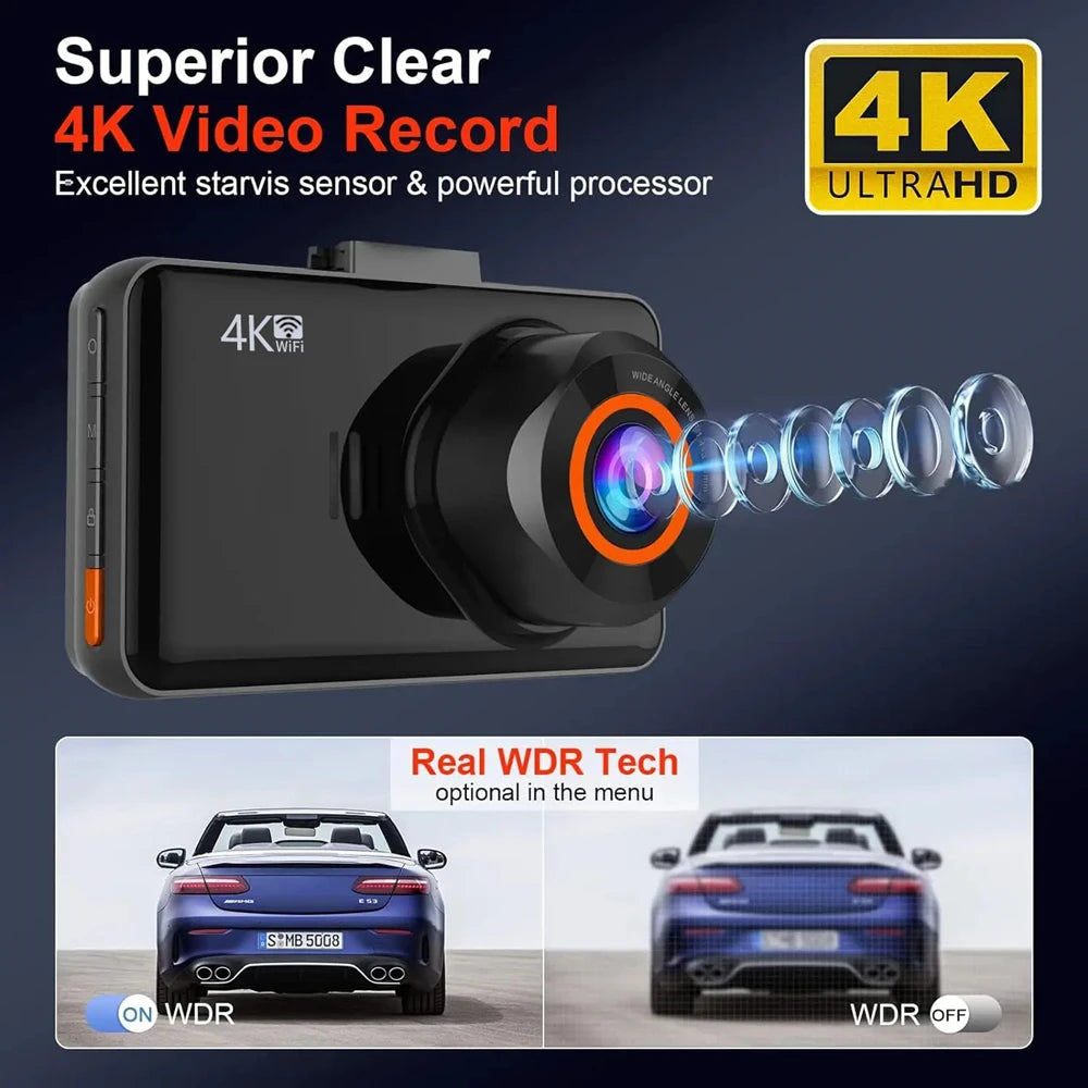 UltraView DashCam Pro 4K – Front & Rear WiFi Car Camera