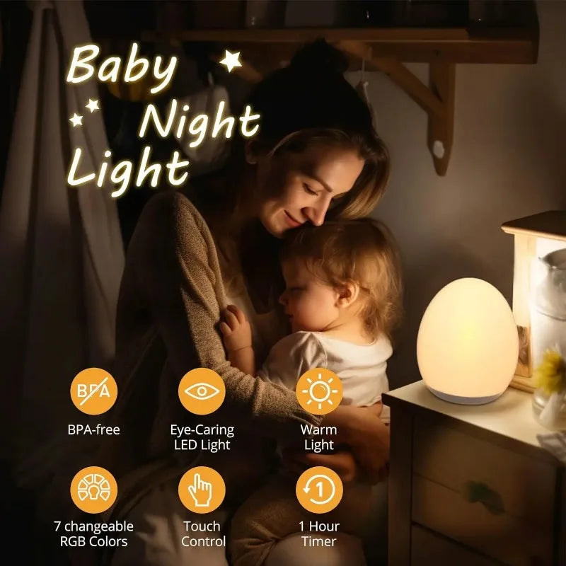 LumiDoze – LED Bedside Lamp for Babies | Nursery Night Light | Dimmable & USB