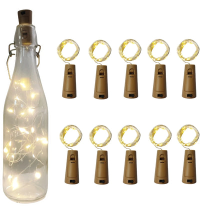 GlowCork 10-Pack – Fairy Bottle Lights | Battery-Operated | Wedding & Party Décor