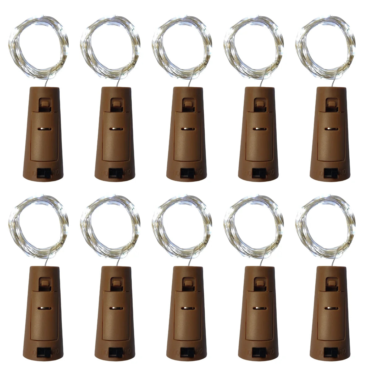GlowCork 10-Pack – Fairy Bottle Lights | Battery-Operated | Wedding & Party Décor