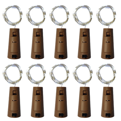 GlowCork 10-Pack – Fairy Bottle Lights | Battery-Operated | Wedding & Party Décor