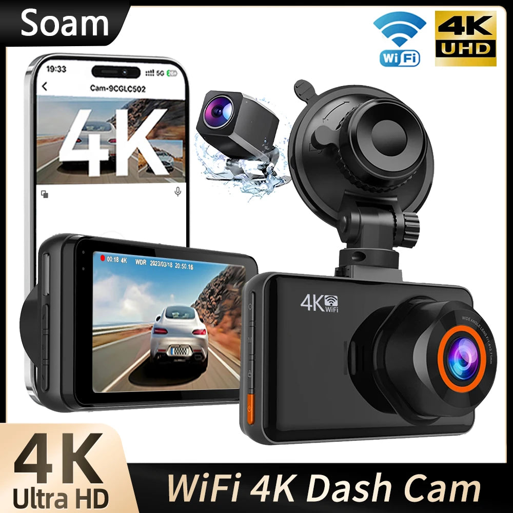 UltraView DashCam Pro 4K – Front & Rear WiFi Car Camera