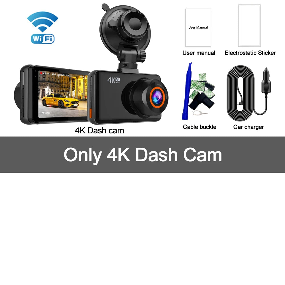 UltraView DashCam Pro 4K – Front & Rear WiFi Car Camera