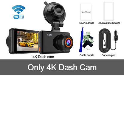 UltraView DashCam Pro 4K – Front & Rear WiFi Car Camera