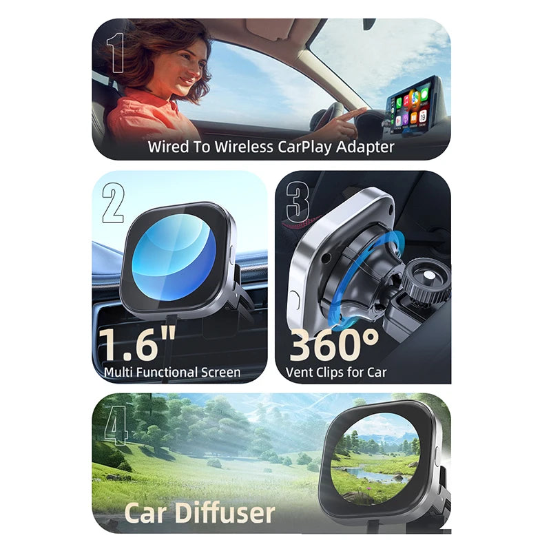 DriveLink Clip – Wireless CarPlay Dongle for Wired Systems