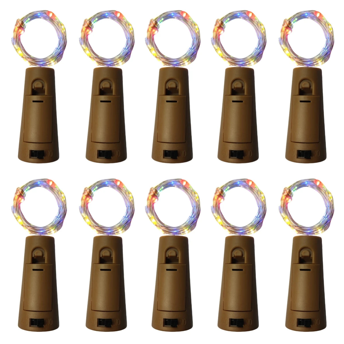 GlowCork 10-Pack – Fairy Bottle Lights | Battery-Operated | Wedding & Party Décor