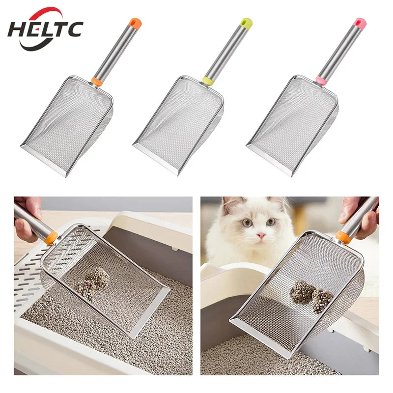 PurrSift Pro – Stainless Steel Cat Litter Scoop | Fine Mesh | Non-Stick & Durable