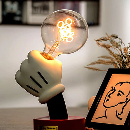 Mickey Hand Glow Lamp – Creative Hand-Holding Table Light for Bedroom & Desk Décor