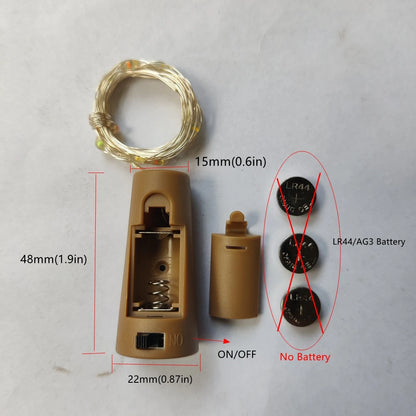 GlowCork 10-Pack – Fairy Bottle Lights | Battery-Operated | Wedding & Party Décor